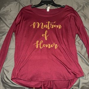 Small Matron of Honor long sleeve worn once